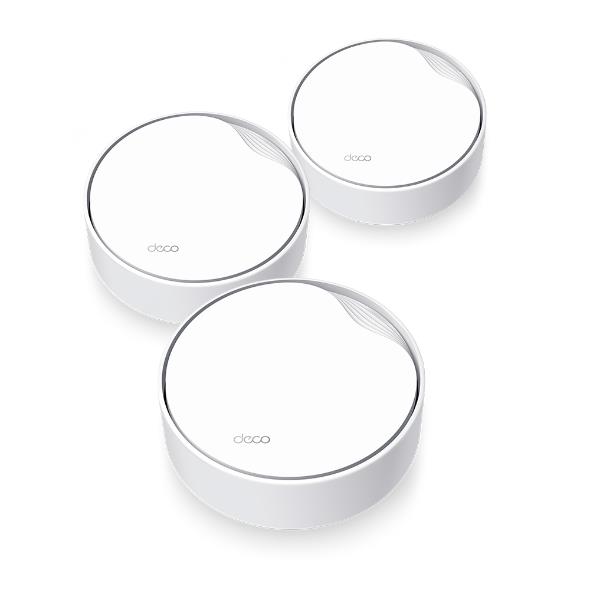 Wireless Router TP-LINK Wireless Router 3-pack 3000 Mbps Mesh Wi-Fi 6 1x10/100/1000M 1x2.5GbE DHCP DECOX50-POE(3-PACK)