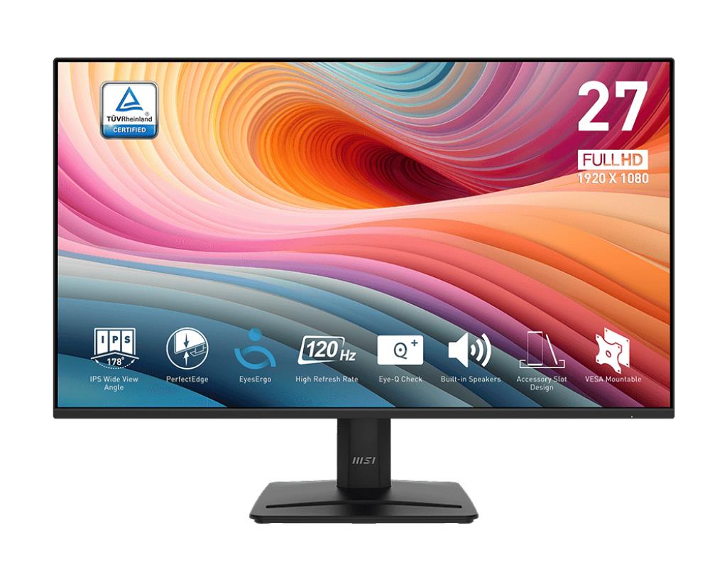 LCD Monitor MSI PRO MP275 E2 27" Business Panel IPS 1920x1080 16:9 120 ?? 1 ms Speakers PROMP275E2