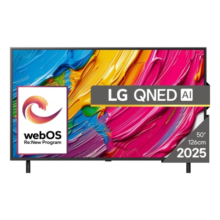 TV Set LG 43" 4K/Smart 3840x2160 Wireless LAN webOS Black 43QNED80A3A
