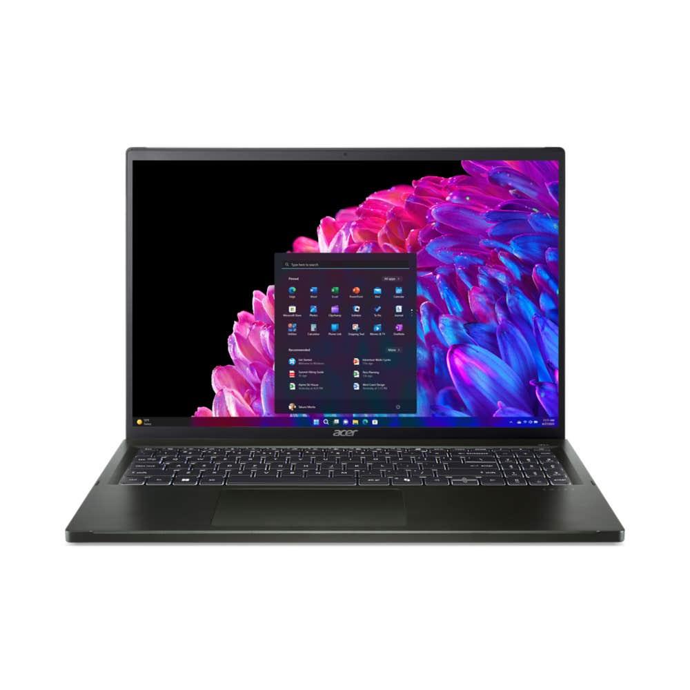 Notebook ACER Swift Edge 16 SFE16-44-R8GJ CPU Ryzen 7 8840U 3300 MHz 16" 3200x2000 RAM 32GB LPDDR5 SSD 1TB AMD Radeon Graphics Integrated ENG Card Reader microSD Black 1.22 kg NX.KTDEL.002