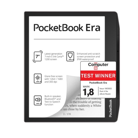 E-Reader POCKETBOOK Era 7" 1264x1680 1xUSB-C Bluetooth Silver PB700-U-16-WW