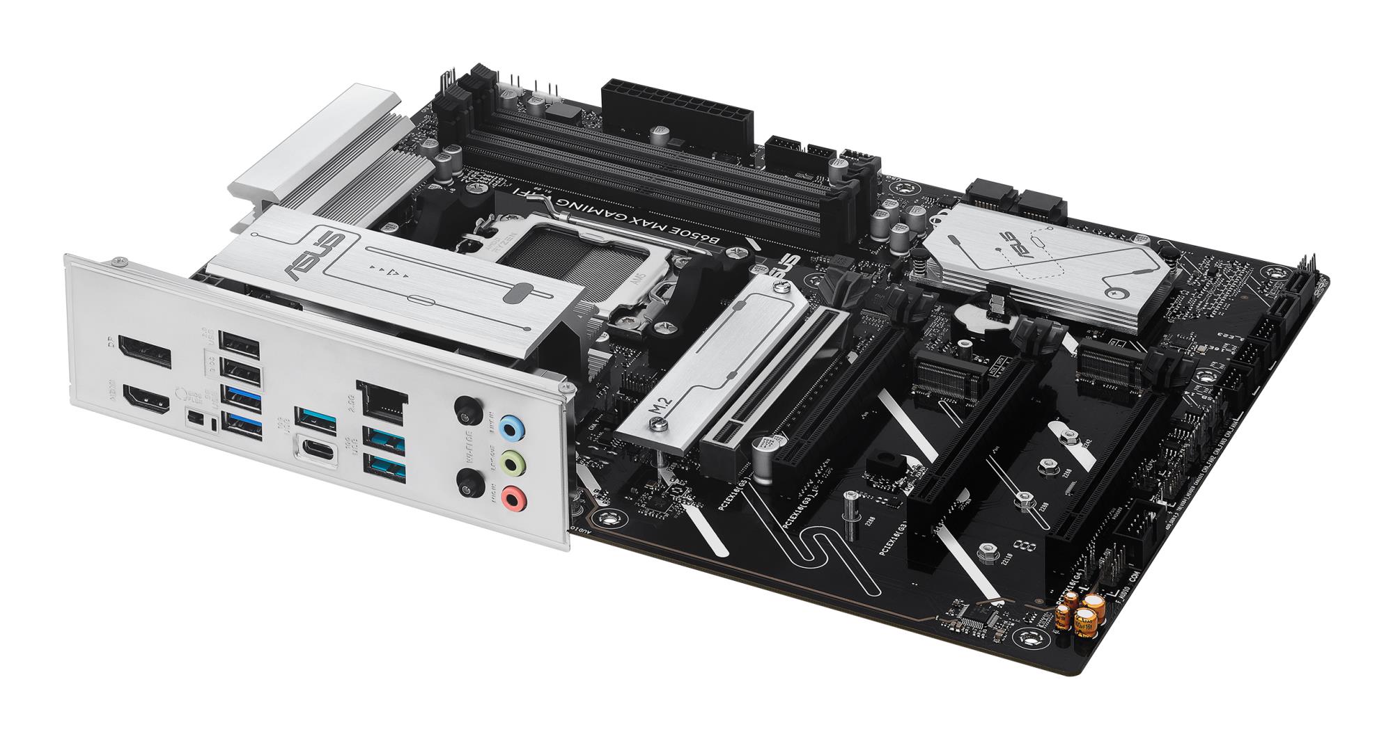 Mainboard ASUS AMD B650 SAM5 ATX Memory DDR5 Memory slots 4 2xPCI-Express 3.0 16x 1xPCI-Express 4.0 16x 1xPCI-Express 5.0 16x 3xM.2 1xHDMI 1xDisplayPort 2xUSB 2.0 5xUSB 3.2 1xUSB-C 1xRJ45 3xAudio port B650EMAXGAMINGWIFI - Image 8