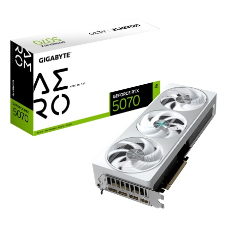 Graphics Card GIGABYTE NVIDIA GeForce RTX 5070 12 GB GDDR7 192 bit PCIE 5.0 16x GPU 2625 MHz Triple slot Fansink 1xHDMI 3xDisplayPort GV-N5070AEROOC-12GD