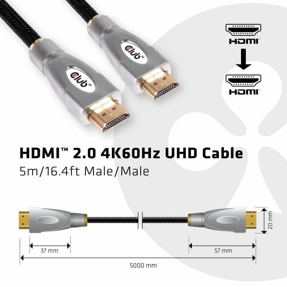 CABLE HDMI TO HDMI 5M/M/M CAC-2312 CLUB3D - Image 4