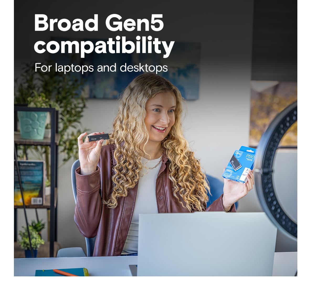 SSD CRUCIAL 600xTBW rating Read speed 11000 MB/s Write speed 9500 MB/s NVMe Yes PCI Express 5.0 M.2 1000 GB P510 CT1000P510SSD8 - Image 4