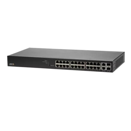 Switch AXIS Rack 1U 24x10Base-T / 100Base-TX / 1000Base-T 2x10/100/1000BASE-T/SFP combo 2xSFP 24xRJ45 PoE ports 24 01192-002