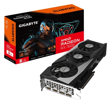 Graphics Card GIGABYTE AMD Radeon RX 7600 8 GB GDDR6 128 bit PCIE 4.0 16x 2xHDMI 2xDisplayPort GV-R76GAMINGOC-8GD1.1
