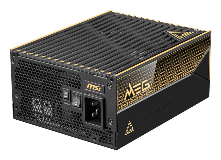 Power Supply MSI MEG AI1600T PCIE5 ATX 3.1 1600 Watts Efficiency 80 PLUS TITANIUM MEGAI1600TPCIE5 - Image 2
