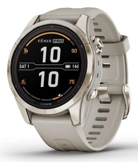 SMARTWATCH FENIX 7S PRO SOLAR/SAND/GOLD 010-02776-15 GARMIN