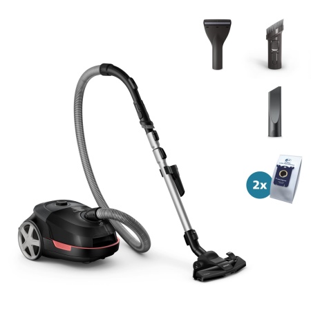 Vacuum Cleaner PHILIPS XD5123/10 Bagged 900 Watts Capacity 4 l Noise 77 dB Black Weight 4.6 kg XD5123/10