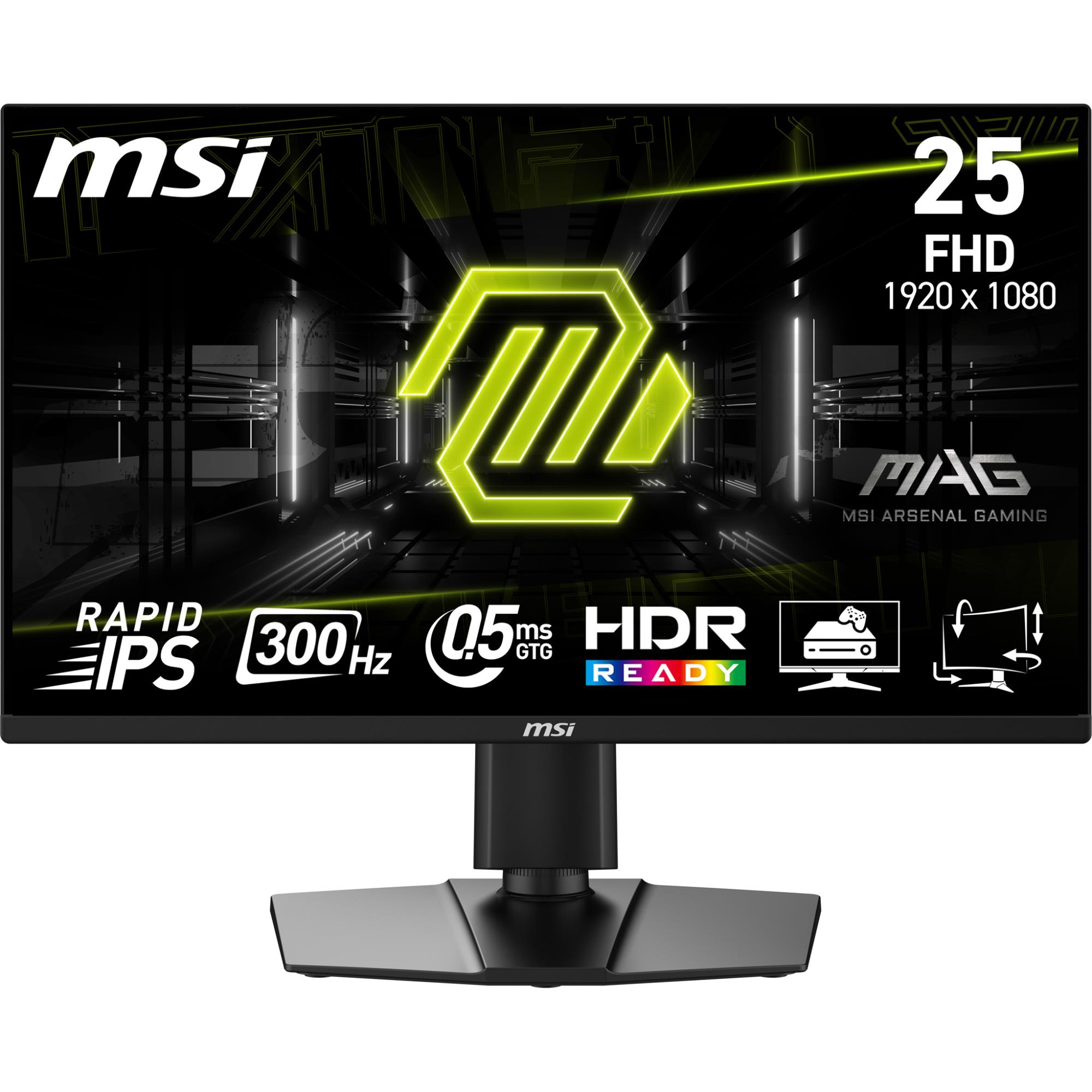 LCD Monitor MSI MAG 255PXF 24.5" Gaming Matte Panel IPS 1920x1080 16:9 300Hz 0.5 ms Speakers Colour Black MAG255PXF