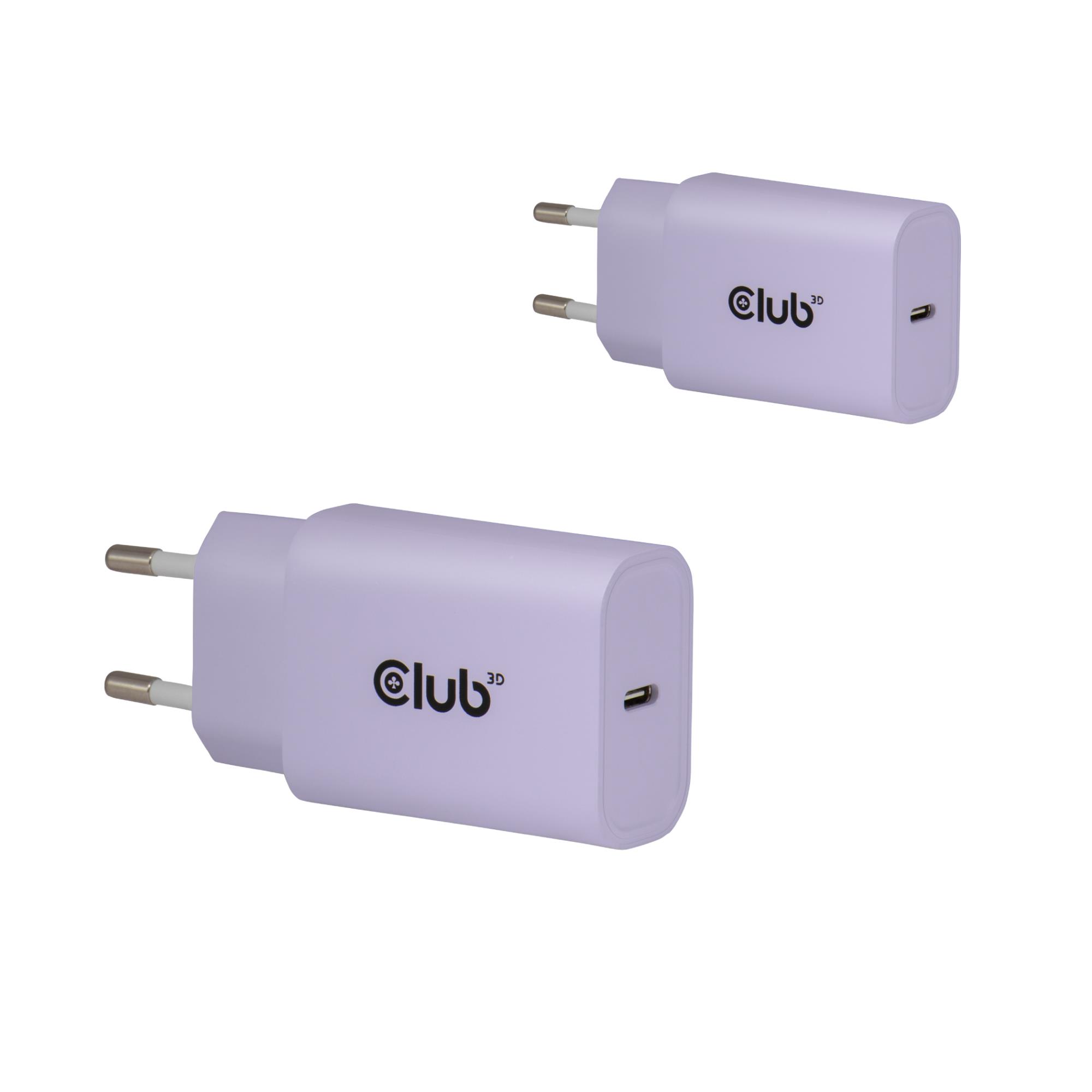 MOBILE CHARGER WALL USB-C/2PK 30W PURPLE CAC-3025 CLUB3D - Image 2