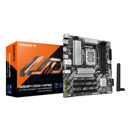 Mainboard GIGABYTE Intel B860 Express LGA1851 Micro-ATX Memory DDR5 Memory slots 4 4xPCI-Express 4.0 16x 1xPCI-Express 5.0 16x 2xM.2 1xHDMI 2xDisplayPort 1xAudio-In 1xAudio-Out 1xMicrophone 3xUSB 2.0 1xUSB-C 1xPS/2 1xRJ45 B860MDS3HWIFI6E1.0