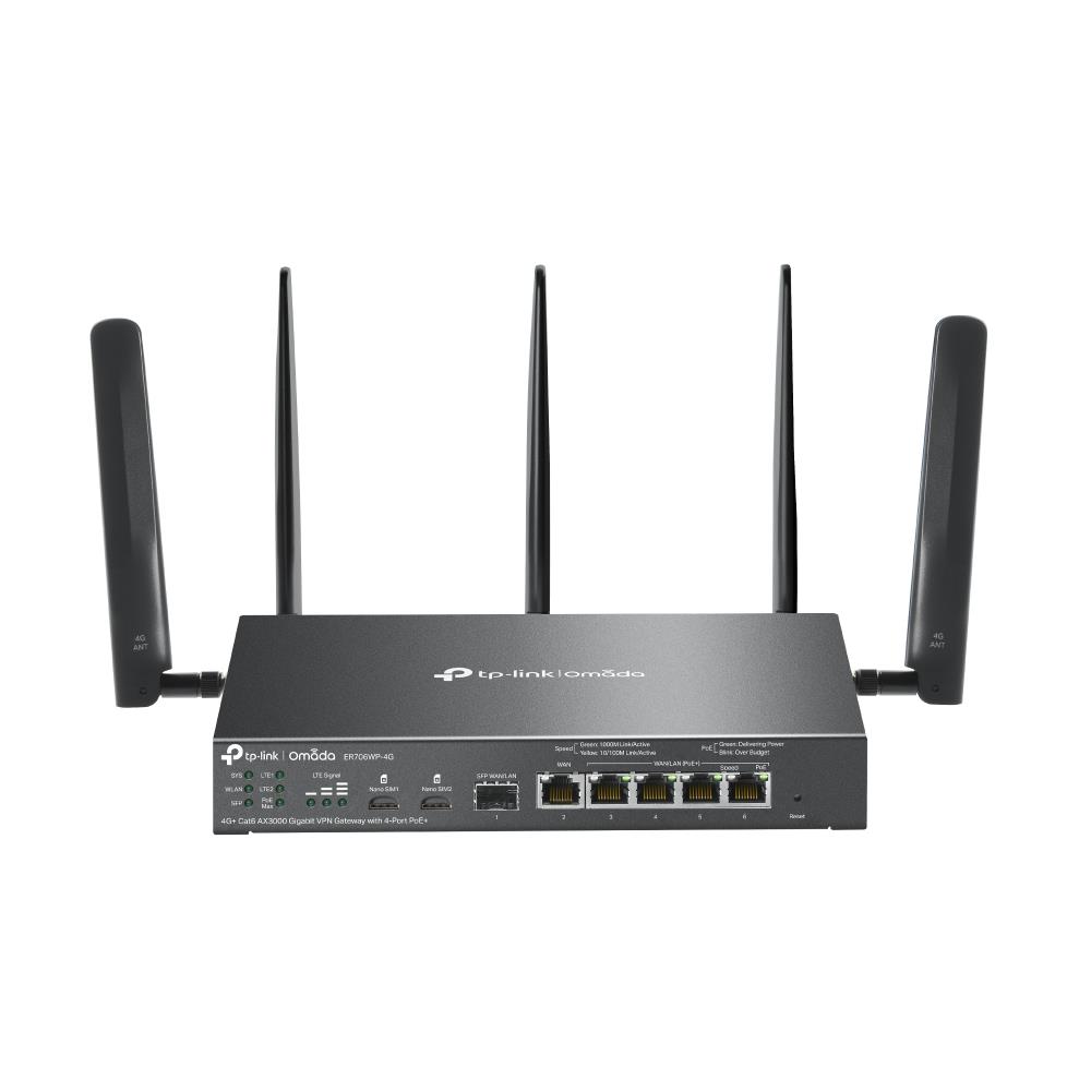 NET ROUTER 1000M 6PORT VPN/OMADA 4G+ ER706WP-4G TP-LINK