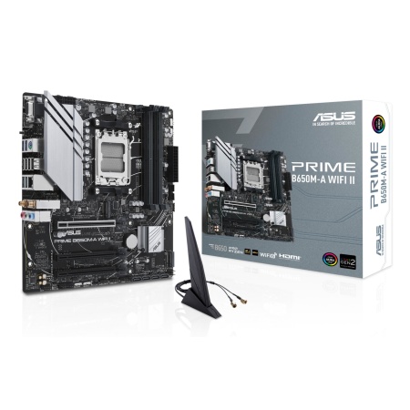 Mainboard ASUS AMD B650 Micro-ATX Memory DDR5 Memory slots 4 3xPCI-Express 4.0 16x 2xM.2 1x15pin D-sub 1xHDMI 1xDisplayPort 4xUSB 2.0 4xUSB 3.2 1xPS/2 1xRJ45 3xAudio port PRIMEB650M-AWIFIII