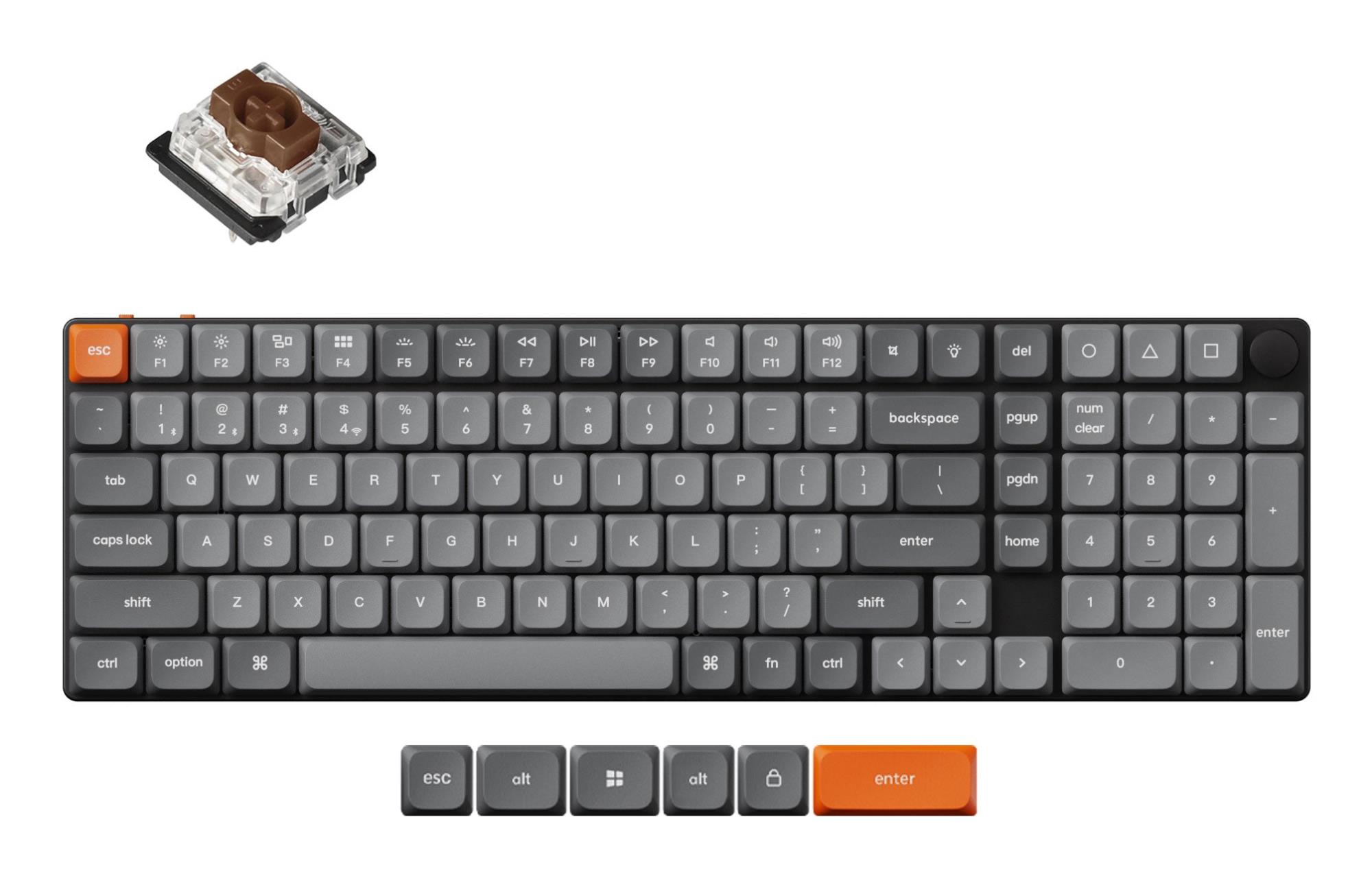 KEYBOARD WRL K17 MAX RGB/BLACK K17M-H3 KEYCHRON