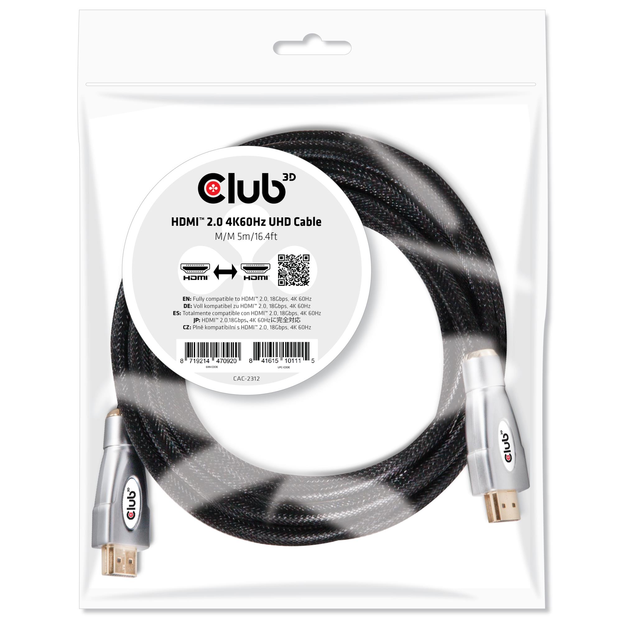 CABLE HDMI TO HDMI 5M/M/M CAC-2312 CLUB3D - Image 5