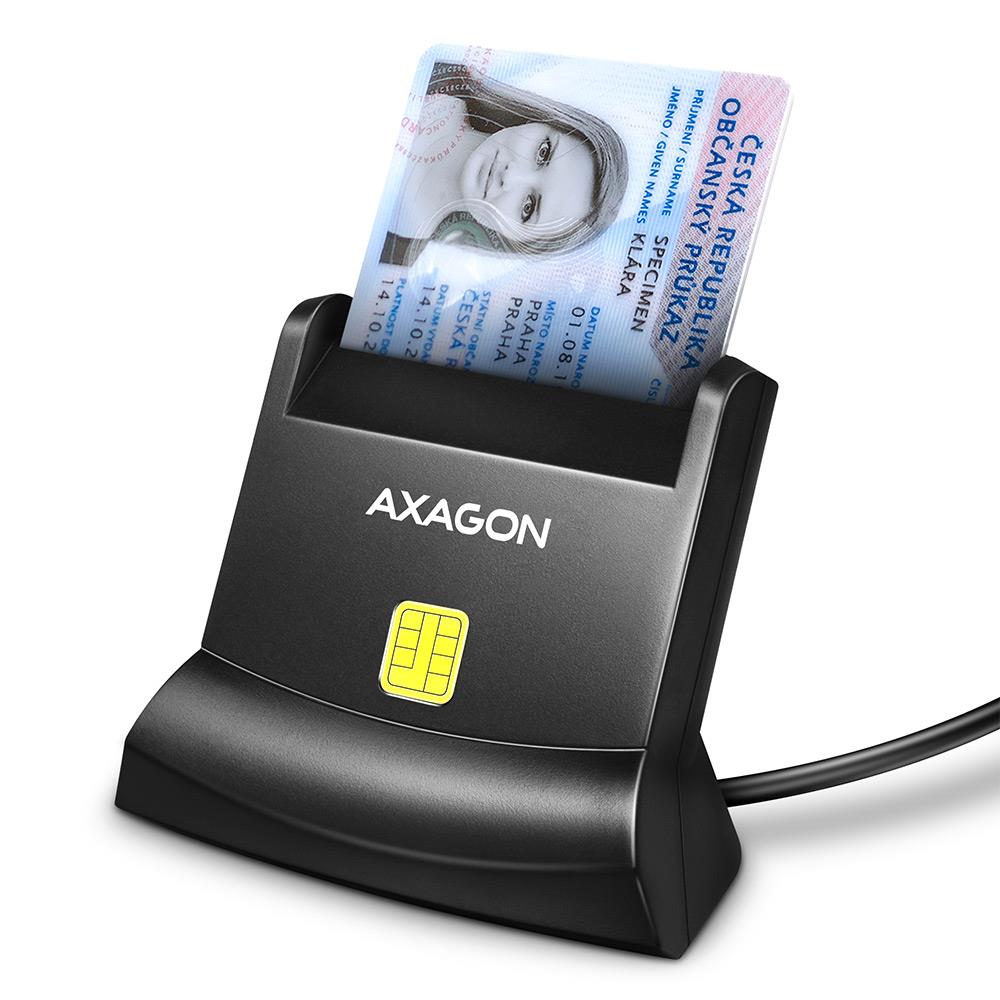 CARD READER STAND SMARTCARD/ID/USB2.0 1.3M CRE-SM4N AXAGON - Image 6