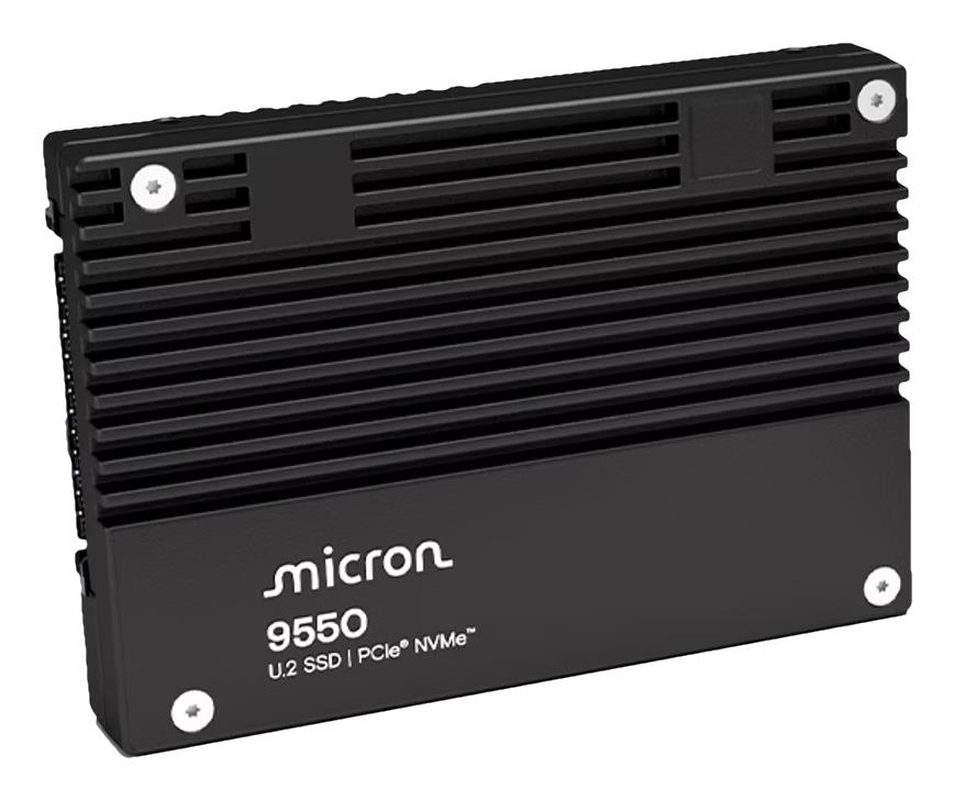 SSD MICRON SSD series 9550 PRO 30.72TB PCIe Gen5 NVMe NAND flash technology 3D TLC Write speed 10000 MBytes/sec Read speed 14000 MBytes/sec Form Factor U.2 MTFDLAL30T7THA-1BK1DABYYR