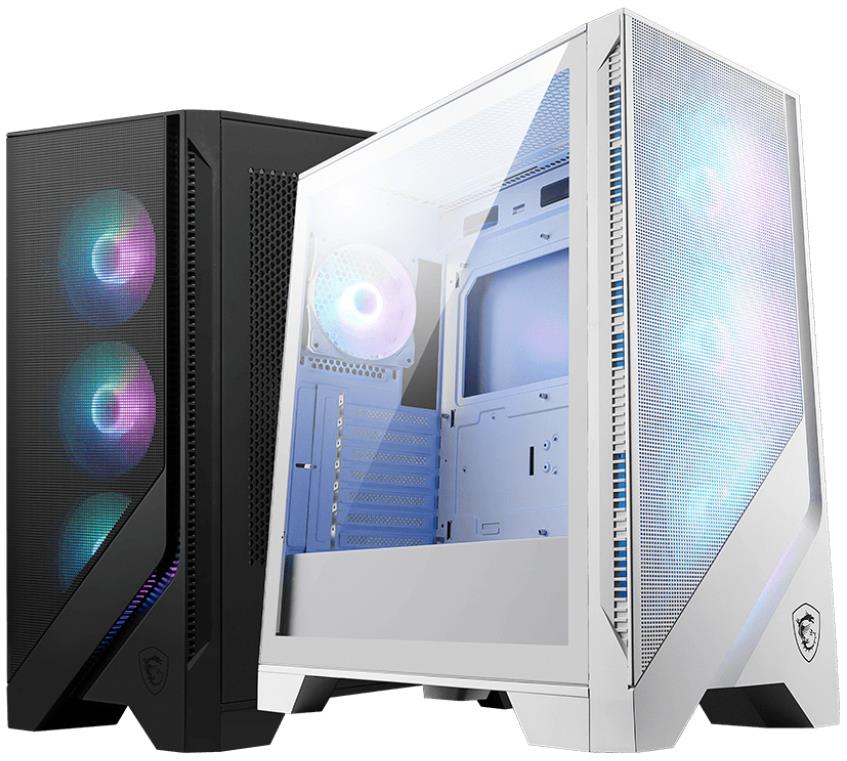 Case MSI MAG FORGE 320R AIRFLOW MidiTower Case product features Transparent panel ATX MicroATX MiniITX Colour White MAGFORGE320RAIRFLOWWH - Image 4