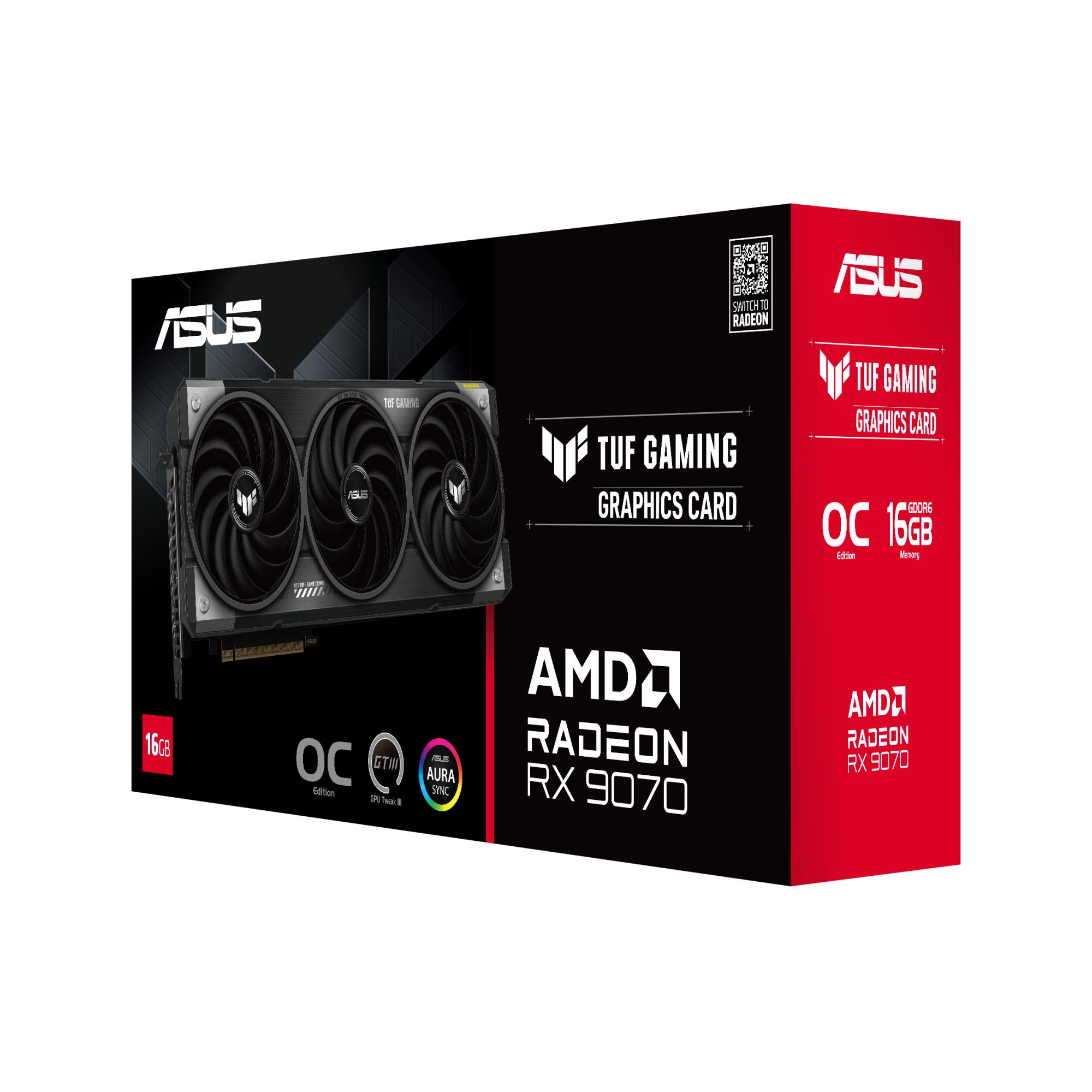 Graphics Card ASUS AMD Radeon RX 9070 16 GB GDDR6 256 bit PCIE 5.0 16x Triple slot Fansink 1xHDMI 3xDisplayPort TUF-RX9070-O16G-GAMING - Image 12