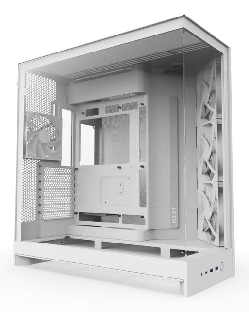 Case NZXT ATX/micro ATX/Mini-ITX/EATX White Midi Tower PC CM-H92FW-01