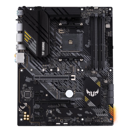 Mainboard ASUS AMD B550 SAM4 ATX 3xPCI-Express 3.0 1x 1xPCI-Express 3.0 16x 2xM.2 1xPCI-Express 4.0 16x Memory DDR4 Memory slots 4 1xHDMI 1xDisplayPort 1xUSB type C 5xUSB 3.2 1xOptical S/PDIF 1xRJ45 5xAudio port TUFGAMINGB550-PLUS