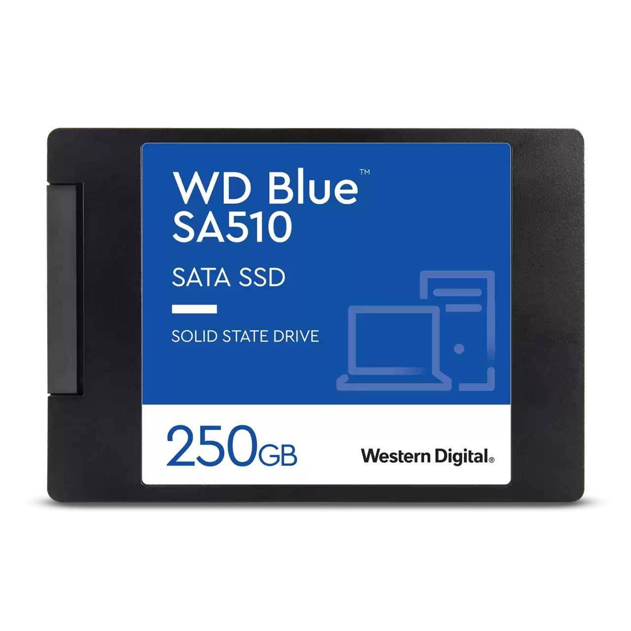 SSD SANDISK Blue SA510 POWERED BY SANDISK 250 GB Serial ATA III Write speed 440 MB/s Read speed 555 MB/s 2.5" 100xTBW rating MTBF 17500000 h WDS250G3B0A