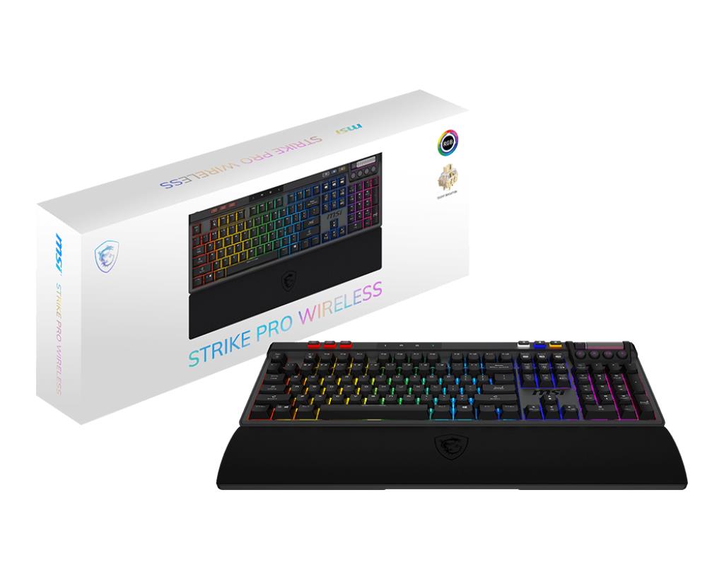 KEYBOARD GAMING BLACK US/STRIKE PRO W SILENT US MSI