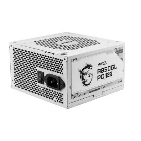 Power Supply MSI 850 Watts Efficiency 80 PLUS GOLD PFC Active MAGA850GLPCIE5WHITE