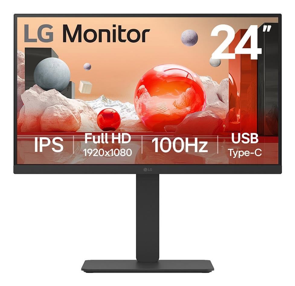 LCD Monitor LG 23.8" Business Panel IPS 1920x1080 16:9 100Hz 5 ms Speakers Swivel Pivot Height adjustable Tilt 24BA750-B