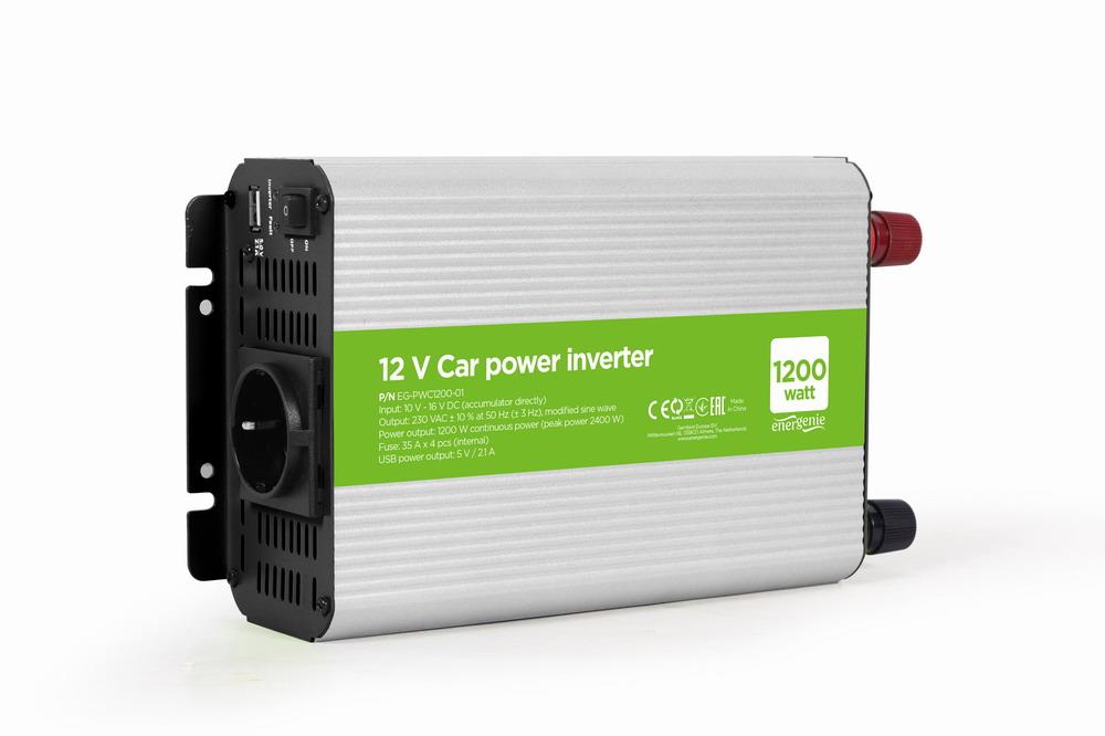 POWER INVERTER CAR 12V 1200W/EG-PWC1200-01 GEMBIRD - Image 5