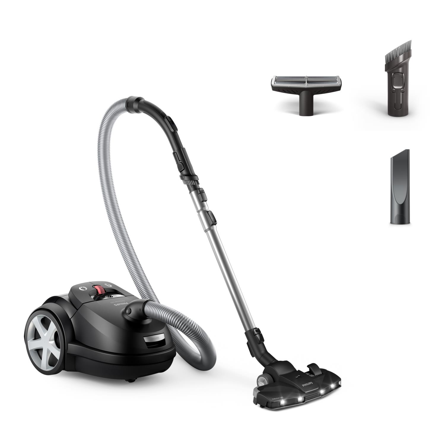 Vacuum Cleaner PHILIPS Bagged 900 Watts Noise 75 dB Black Weight 5.3 kg XD8122/10 - Image 2