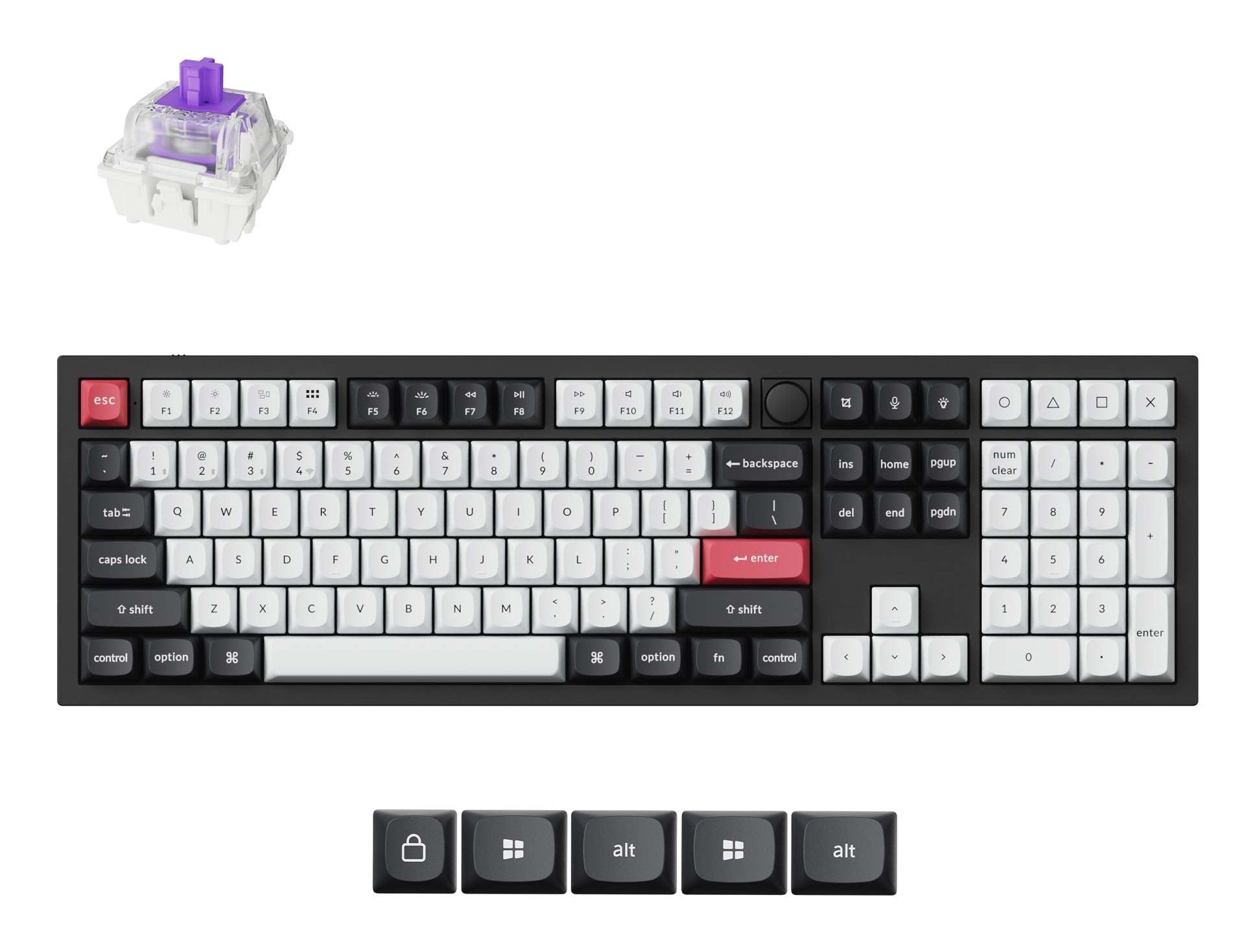 KEYBOARD WRL Q6 HE RGB/CARBON BLACK Q6H-M1 KEYCHRON