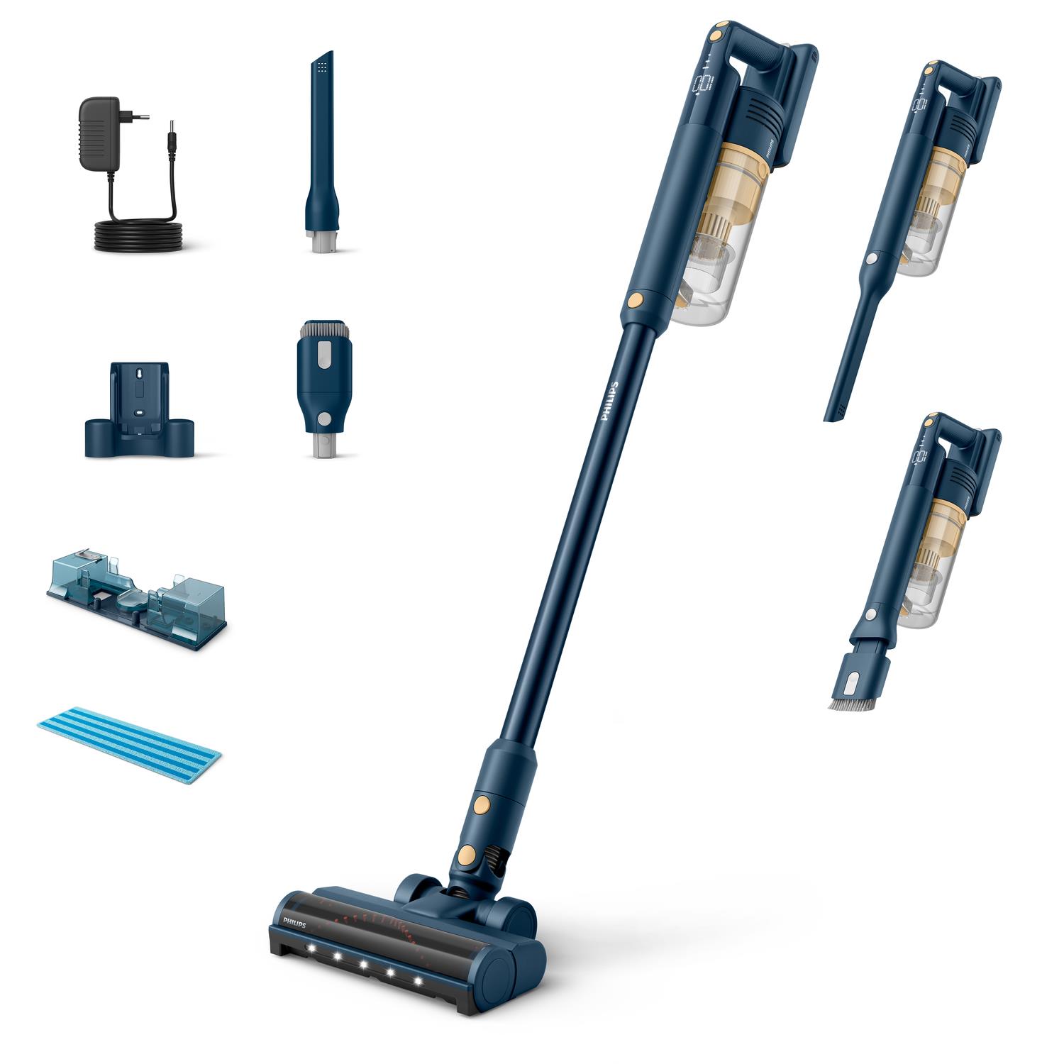 Vacuum Cleaner PHILIPS Upright/Cordless/Bagless Capacity 0.27 l Noise 84 dB Blue Weight 1.4 kg XC5043/01