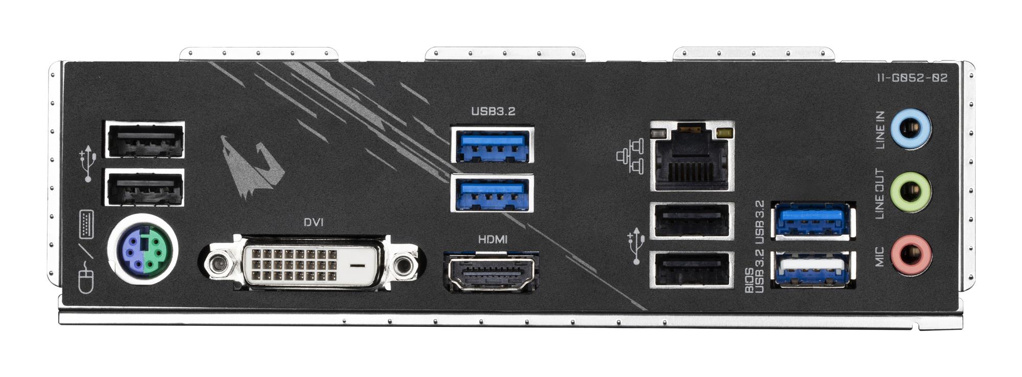 Mainboard GIGABYTE AMD B550 SAM4 Micro-ATX Memory DDR4 Memory slots 4 1xPCI-Express 3.0 1x 1xPCI-Express 3.0 4x 1xPCI-Express 4.0 16x 2xM.2 1xDVI-D 1xHDMI 2xAudio-In 1xAudio-Out 4xUSB 2.0 4xUSB 3.2 1xPS/2 1xRJ45 B550MAORUSELITE1.3 - Image 9