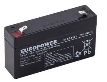 BATTERY 6V 4.5AH VRLA/EP4.5-6 EUROPOWER EMU - Image 2