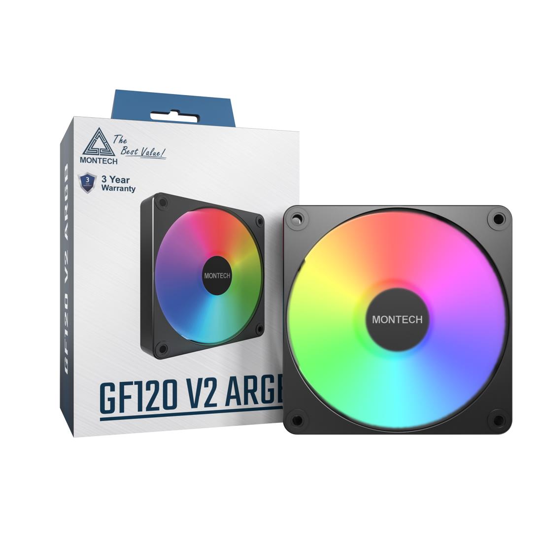 CASE FAN 120MM/GF120 V2 ARGB PWM (B) MONTECH - Image 3