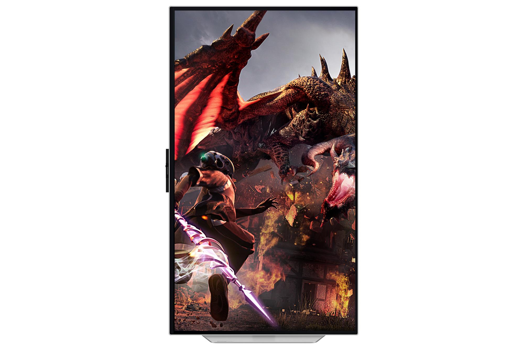 Monitor SAMSUNG 32" Gaming/Smart/4K Panel OLED 3840x2160 16:9 0.03 ms Speakers Swivel Pivot Height adjustable Tilt Colour Silver LS32DG802SUXDU - Image 9