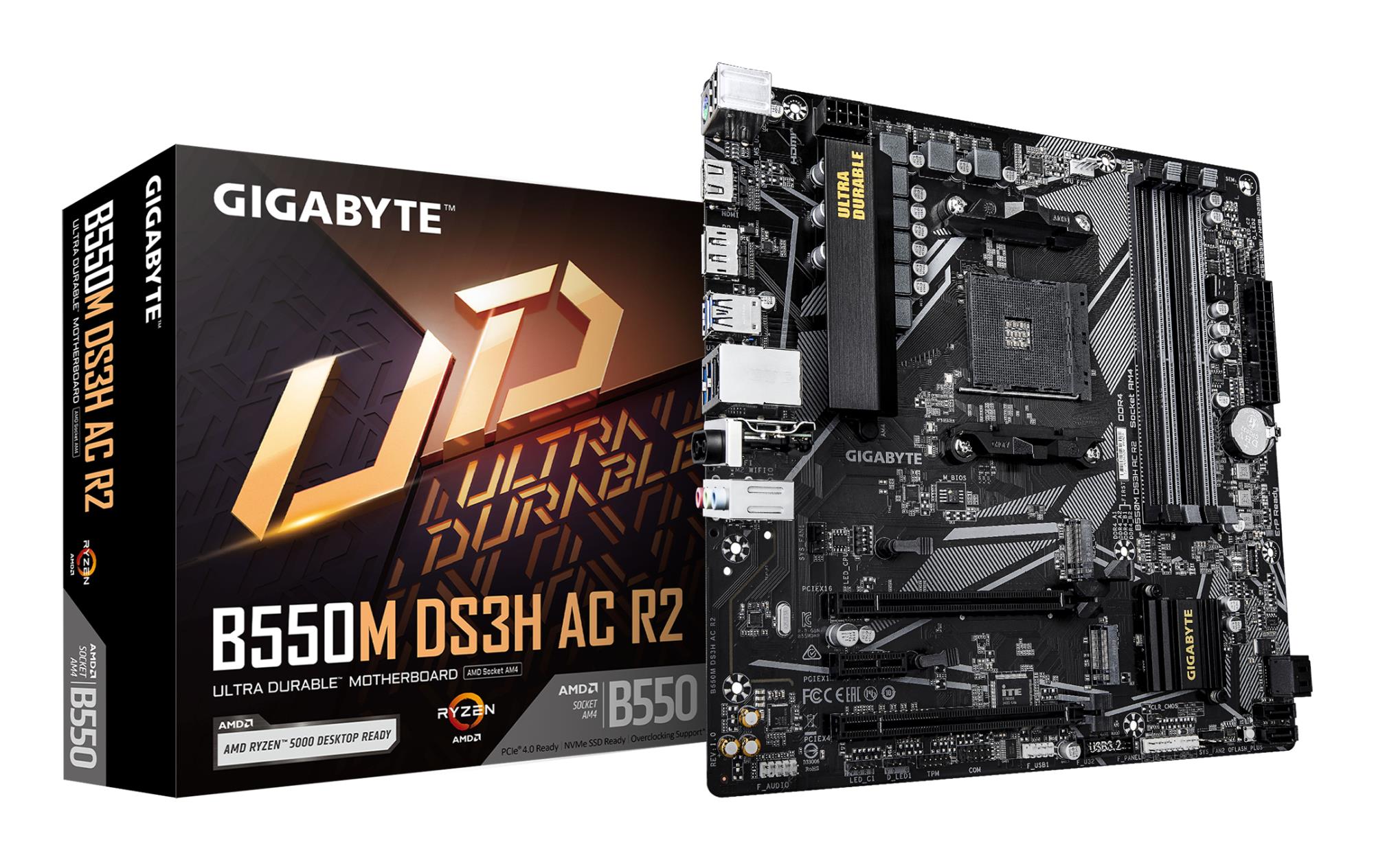Mainboard GIGABYTE AMD B550 SAM4 Micro-ATX Memory DDR4 Memory slots 4 B550MDS3HACR2 - Image 6