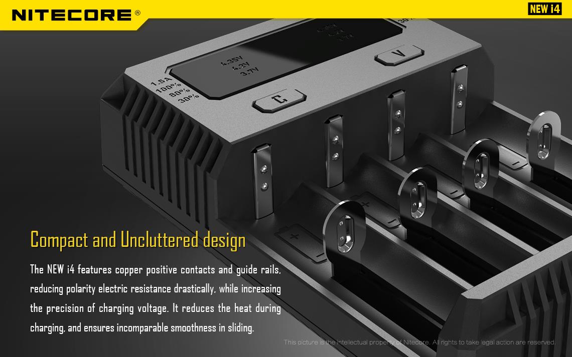 BATTERY CHARGER 4-SLOT/INTELLICHARGER NEW I4 NITECORE - Image 3