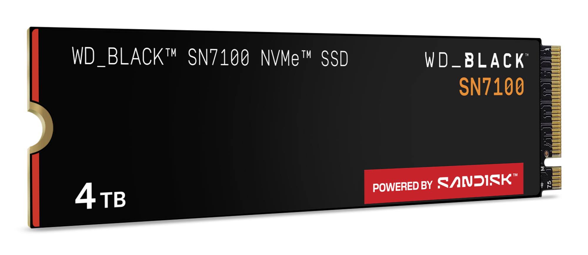 SSD SANDISK Read speed 7000 MB/s Write speed 6700 MB/s NVMe Yes PCI Express 4.0 M.2 4000 GB POWERED BY SANDISK Black SN7100 WDS400T4X0E-00CJA0 - Image 4