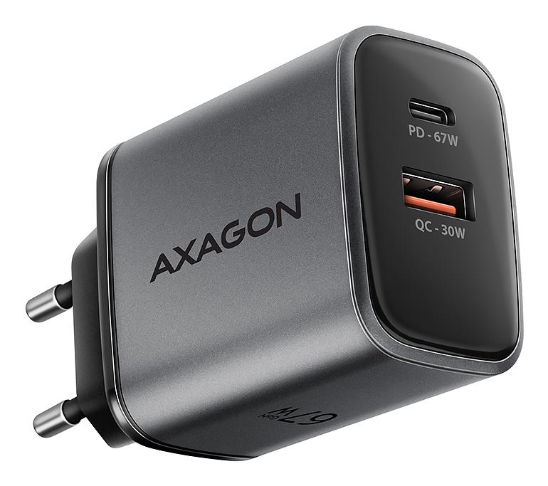 MOBILE CHARGER WALL USB 67W/GAN 2PORT ACU-PQ67 AXAGON - Image 2