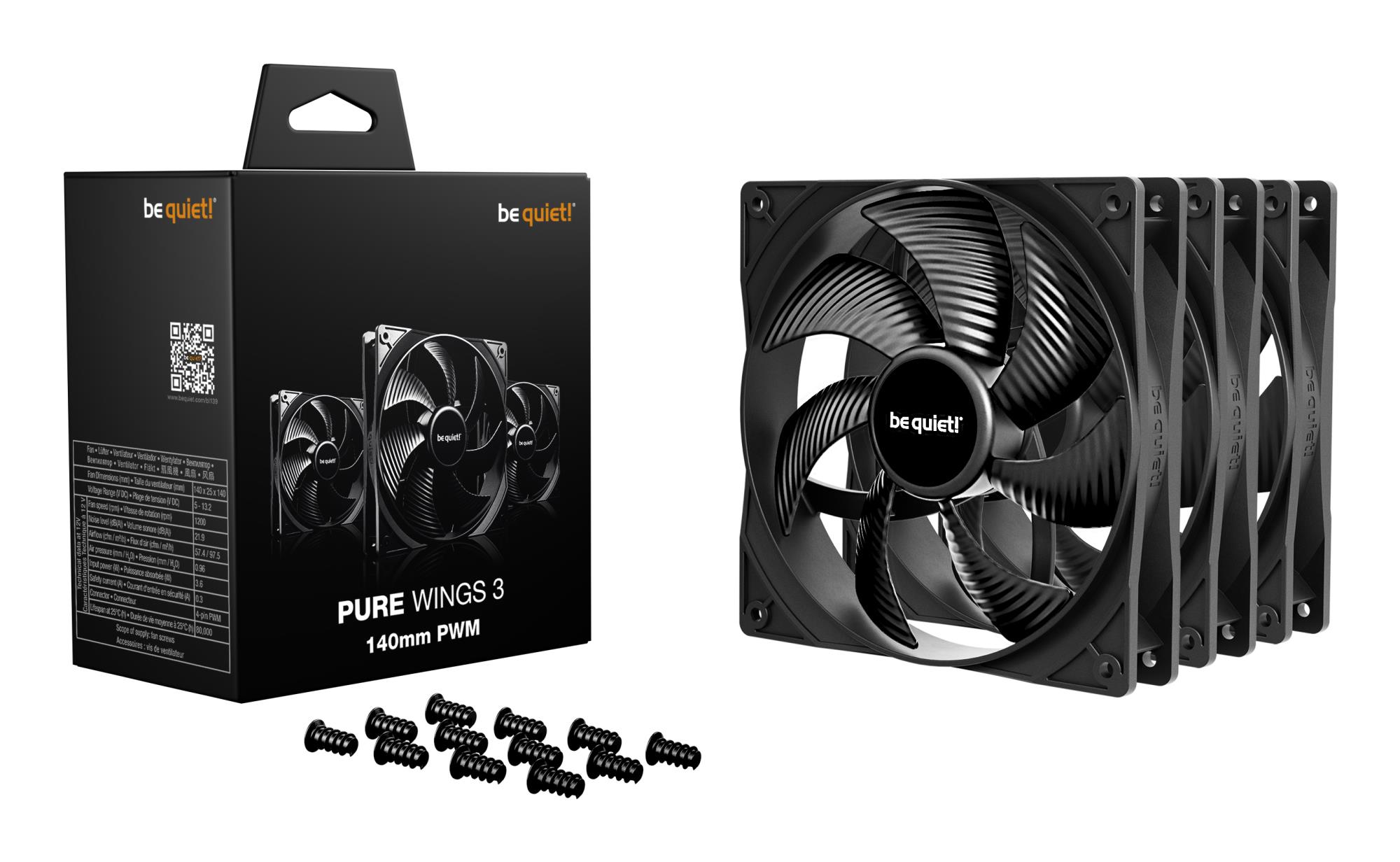CASE FAN 140MM PURE WINGS 3/PWM 3PACK BL139 BE QUIET - Image 5