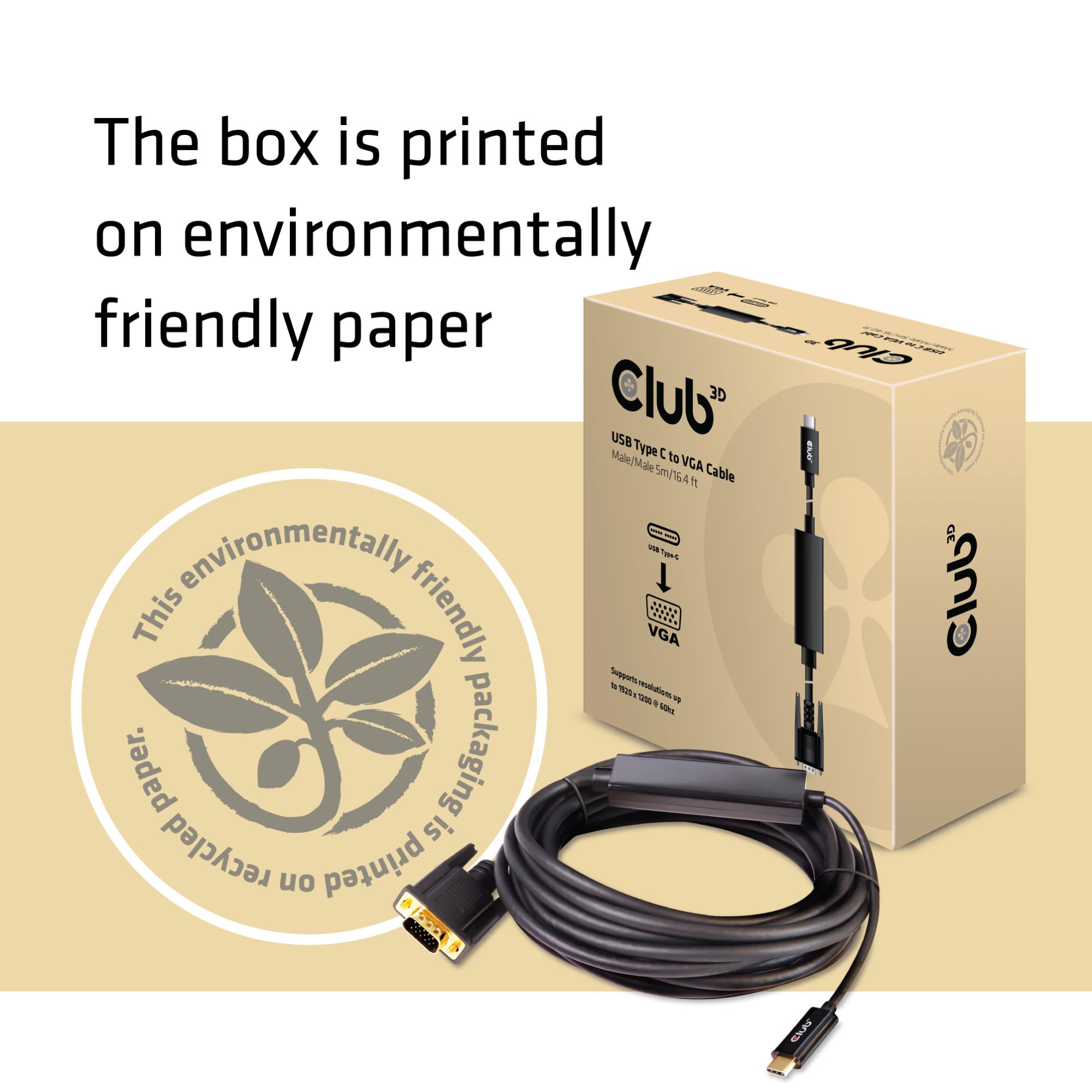 CABLE USB-C TO VGA 5M/M/M CAC-1512 CLUB3D - Image 6