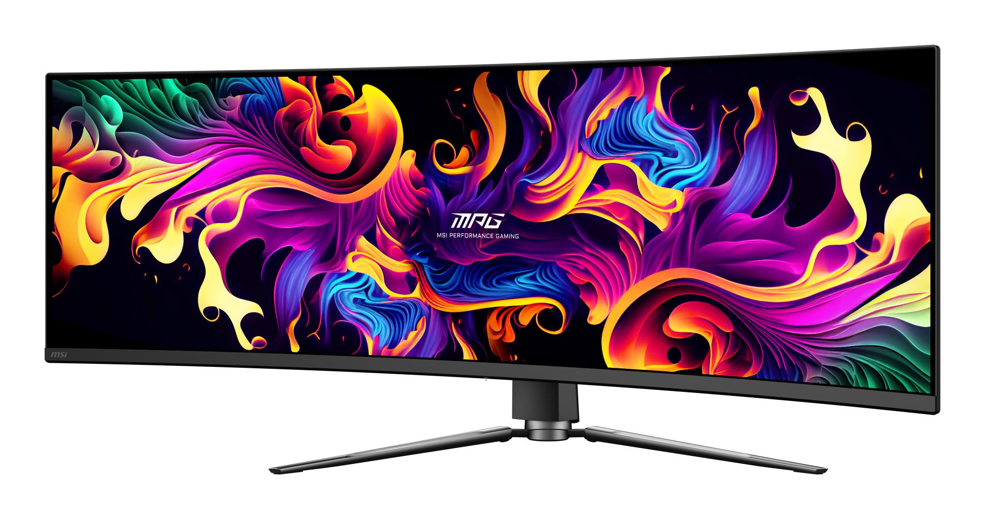 Monitor MSI MPG 491CQP QD-OLED 49" Gaming/Curved Panel QD-OLED 5120x1440 32:9 144Hz Matte 0.03 ms Swivel Height adjustable Tilt Colour Black MPG491CQPQD-OLED - Image 2
