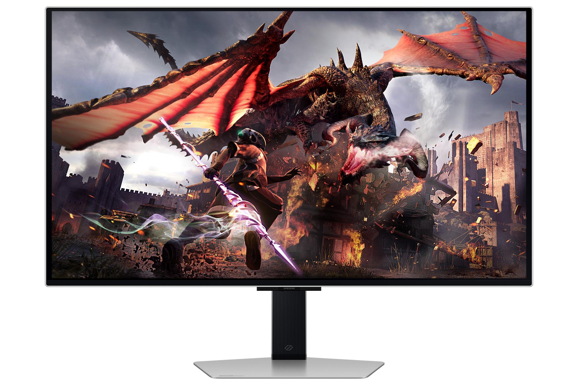 Monitor SAMSUNG 32" Gaming/Smart/4K Panel OLED 3840x2160 16:9 0.03 ms Speakers Swivel Pivot Height adjustable Tilt Colour Silver LS32DG802SUXDU - Image 3