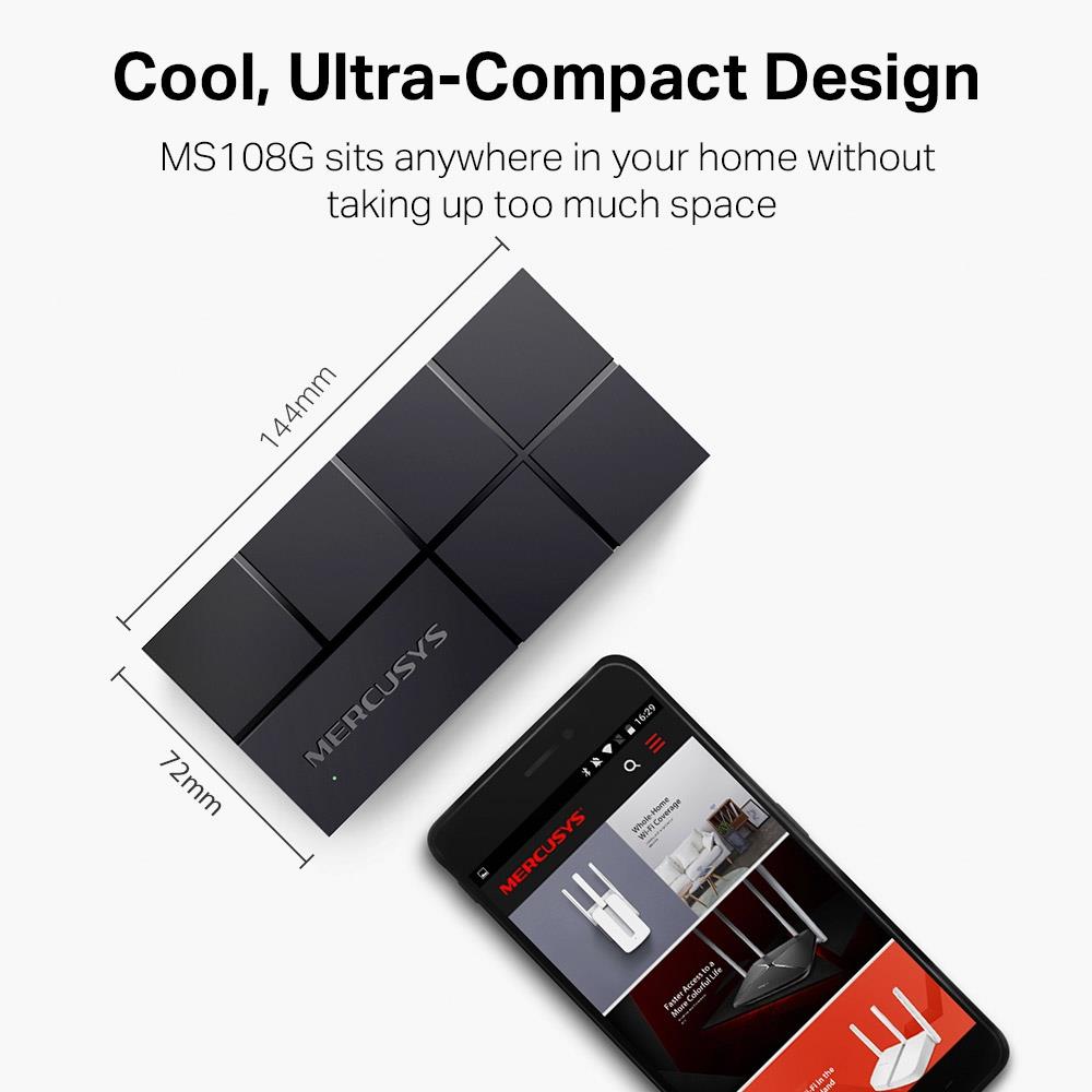 Switch MERCUSYS MS108G Desktop/pedestal 8x10Base-T / 100Base-TX / 1000Base-T MS108G - Image 10