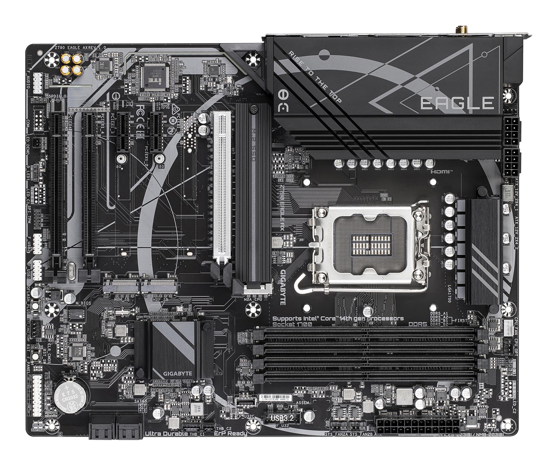 Mainboard GIGABYTE Intel Z790 Express LGA 1700 ATX RAM DDR5-SDRAM 4xSlots Wi-Fi Yes Bluetooth Yes 3xNumber of M.2 (M) slots Z790EAGLEAX1.2 - Image 4