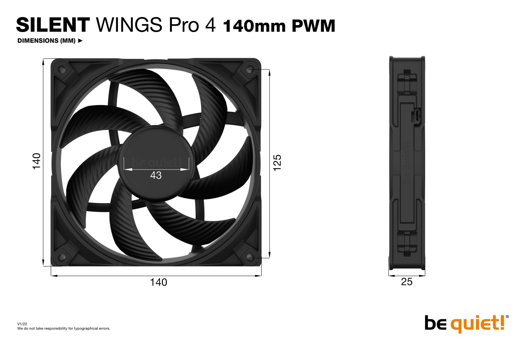 CASE FAN 140MM SILENT WINGS/PRO 4 BL099 BE QUIET - Image 7